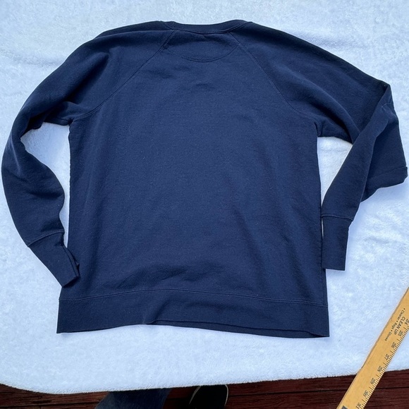 Champion navy blue sweatshirt XL women’s white logo poly cotton blend - Picture 8 of 8